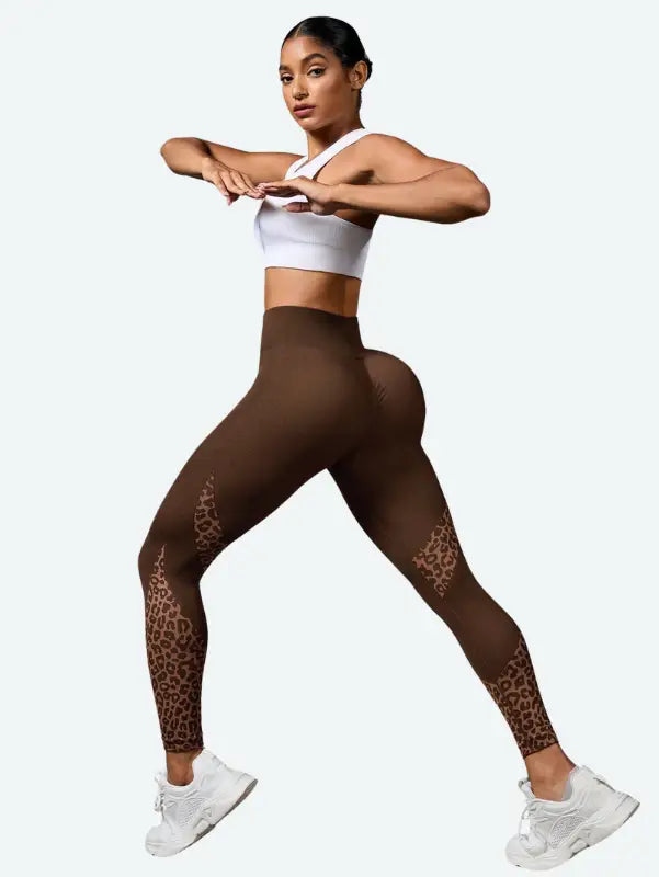 Legging de Running Marron
